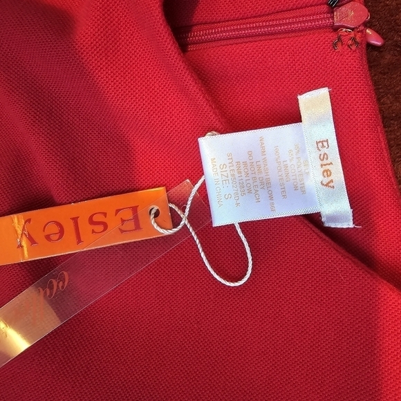 NWT Esley Sleeveless Red Pleated Fit and Flare Mini Dress Sz. S - Picture 11 of 12